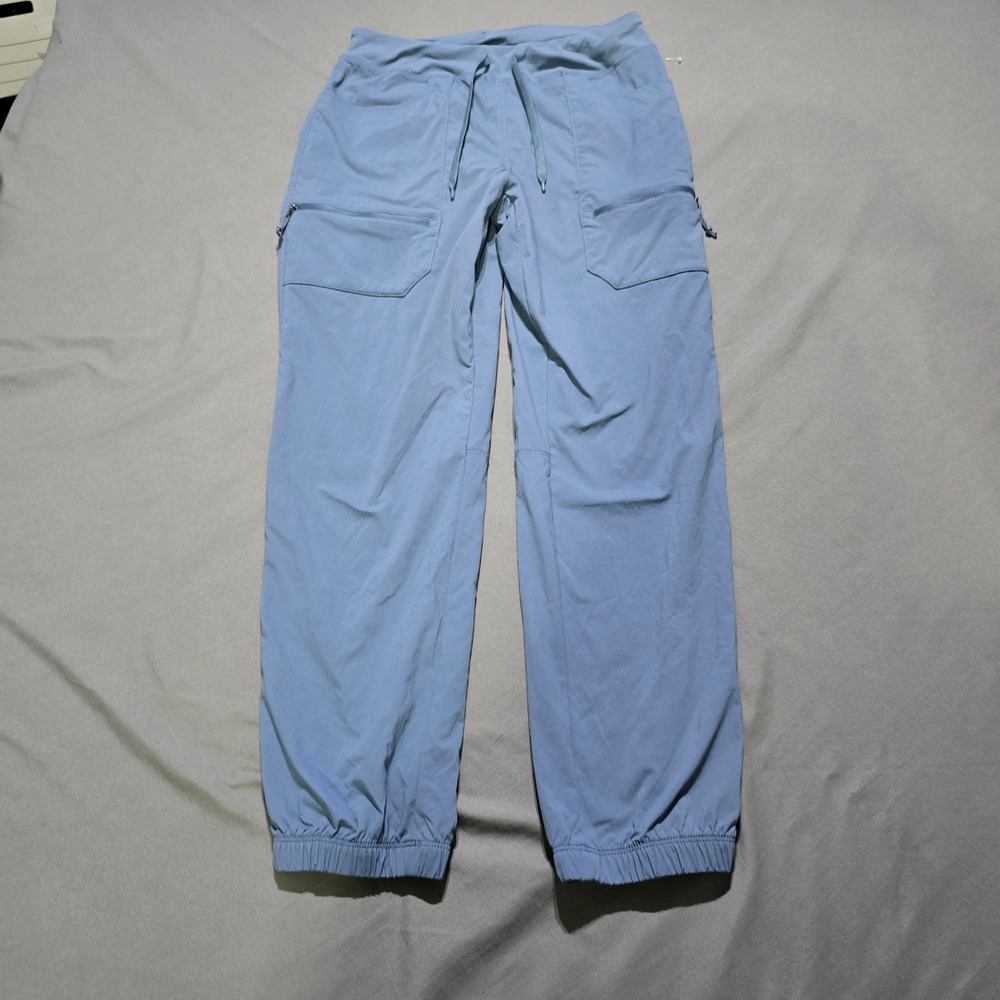 Patagonia Happy Hike Studio Pants Women Medium Blue Joggers Cargo Lightweight
